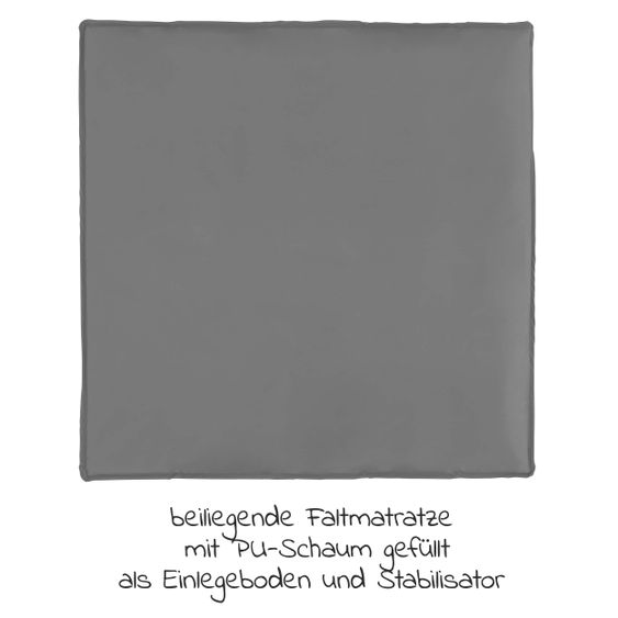 Hauck Playpen Sleep'n Play SQ - (90 x 90 cm) - Nordic Grey