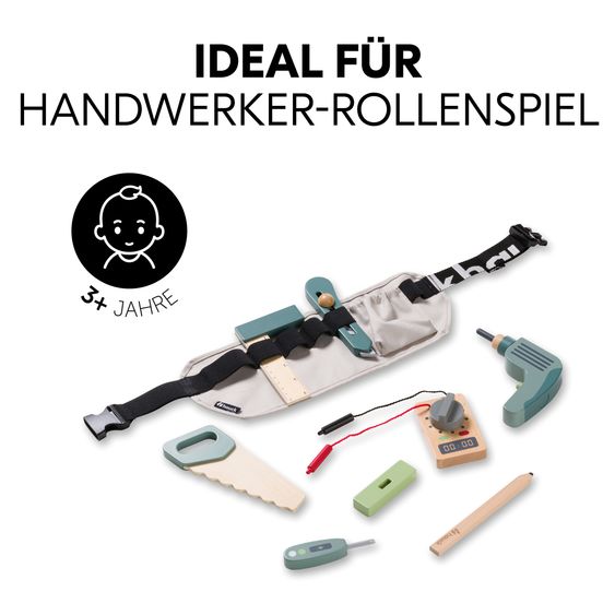 Hauck Learn to Work - 9-tlg. Werkzeug-Set inkl. Gürtel für kleine Handwerker