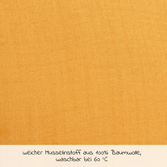 Hauck Musselin Multituch, Spucktuch, Mullwindel, Pucktuch Cuddle N Clean 3er Set 80 x 80 cm - Honey / Mint / Leo Natural