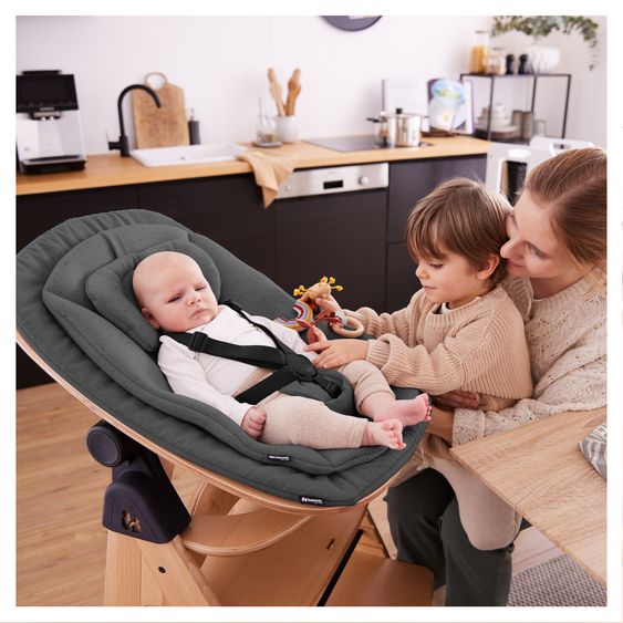 Hauck Neugeborenenaufsatz & Wippe Eco - Deep Grey