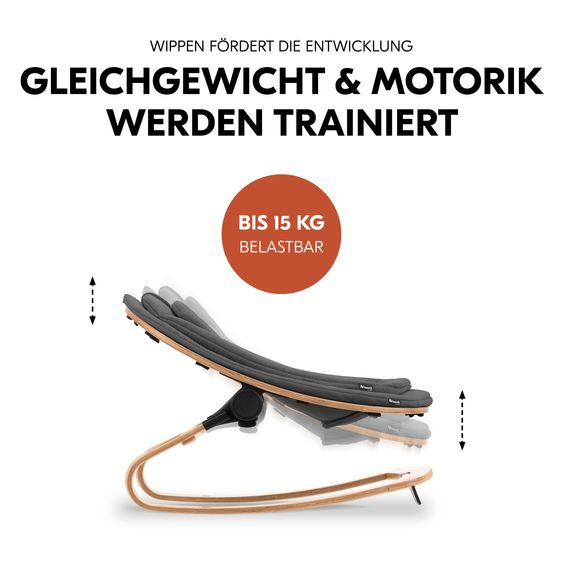 Hauck Neugeborenenaufsatz & Wippe Eco - Deep Grey