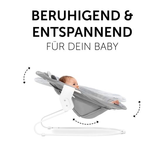 Hauck Neugeborenenaufsatz & Wippe für Alpha / Beta Hochstuhl - Bouncer 2in1 - Pastell Bear