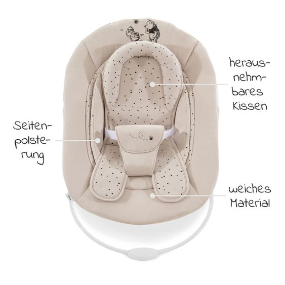 Hauck Newborn Attachment & Rocker for Alpha High Chair Bouncer 2in1 - Disney - Winnie the Pooh Beige