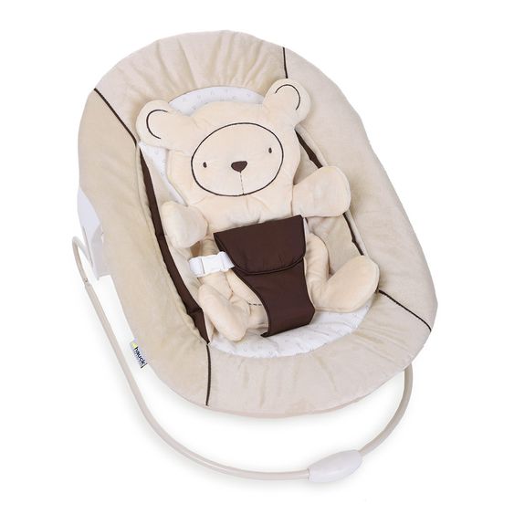 Hauck Neugeborenenaufsatz & Wippe für Alpha Hochstuhl - Bouncer 2in1 - Hearts Beige