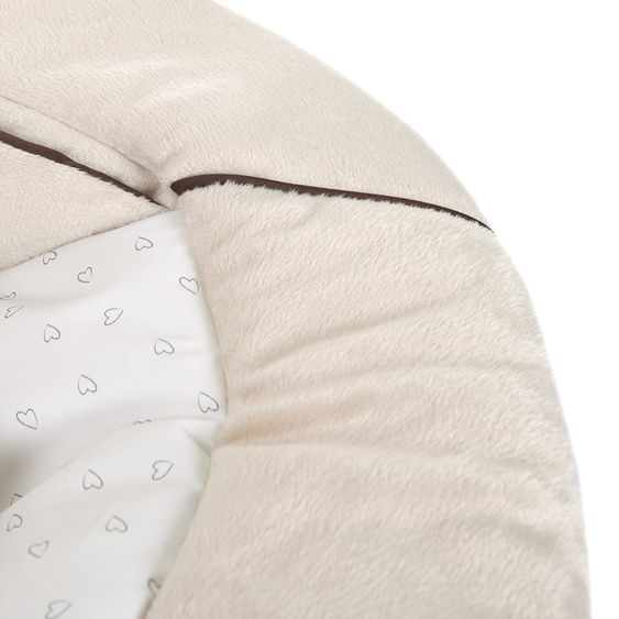 Hauck Neugeborenenaufsatz & Wippe für Alpha Hochstuhl - Bouncer 2in1 - Hearts Beige