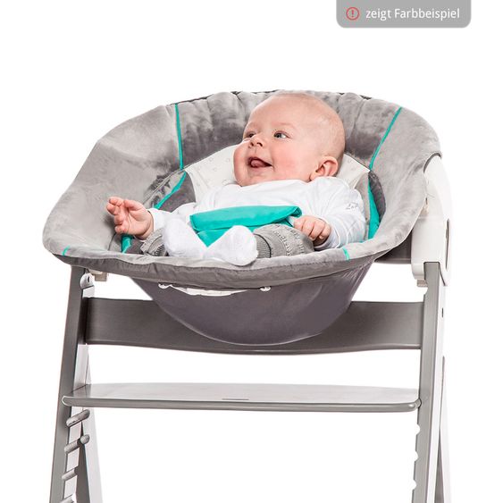 Hauck Neugeborenenaufsatz & Wippe für Alpha Hochstuhl - Bouncer 2in1 - Hearts Beige