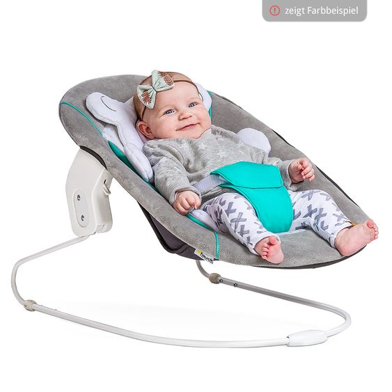 Hauck Neugeborenenaufsatz & Wippe für Alpha Hochstuhl - Bouncer 2in1 - Hearts Beige