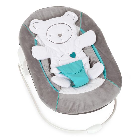 Hauck Neugeborenenaufsatz & Wippe für Alpha Hochstuhl - Bouncer 2in1 - Hearts Grey