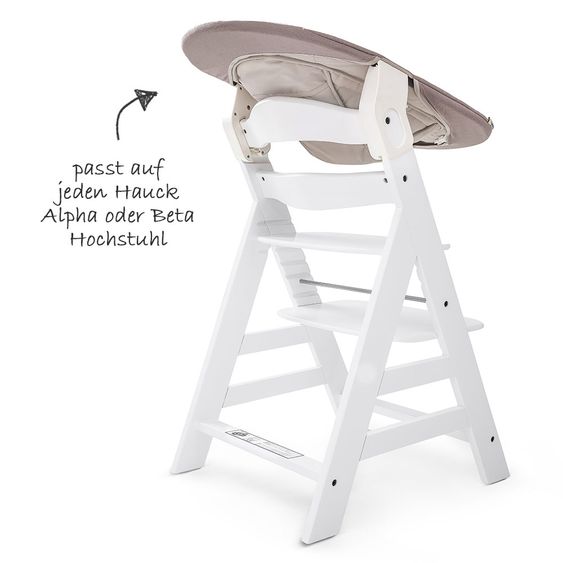 Hauck Attacco neonato e altalena per seggiolone Alpha - sdraietta 2in1 - Stretch Beige