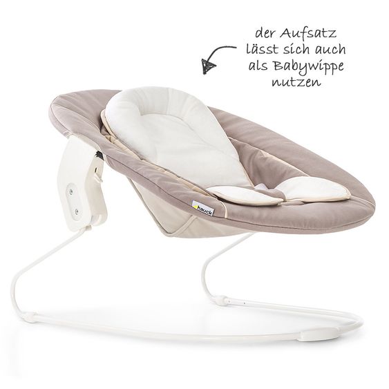 Hauck Attacco neonato e altalena per seggiolone Alpha - sdraietta 2in1 - Stretch Beige