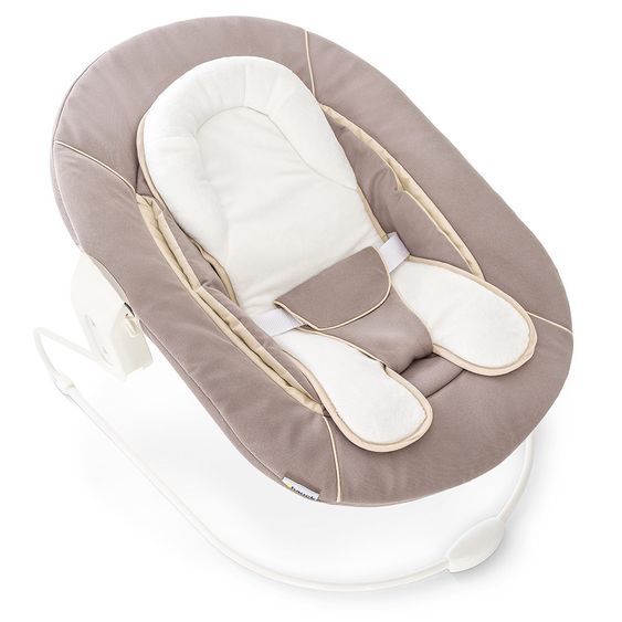 Hauck Attacco neonato e altalena per seggiolone Alpha - sdraietta 2in1 - Stretch Beige