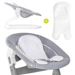 Attacco neonato e sdraietta per seggiolone Alpha - Sdraietta 2in1 - Grigio Stretch