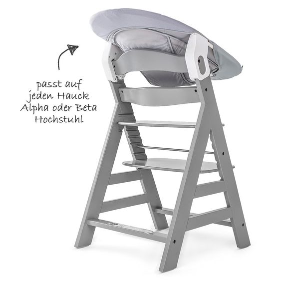 Hauck Newborn attachment & rocker for Alpha highchair - Bouncer 2in1 - Stretch Grey