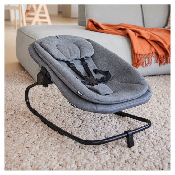 Hauck Neugeborenenaufsatz & Wippe Highchair Bouncer für Alpha, Beta & Arketa Hochstuhl - Dark Grey Melange