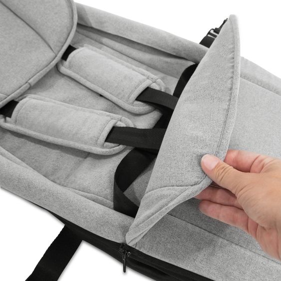 Hauck Neugeboreneneinsatz / Babysitz Lounger für Dryk Duo Fahrradanhänger - Grey