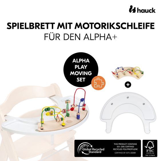 Hauck Play Tray Set Moving (incl. base) - motor activity loop sea animals - for high chair Alpha & Beta