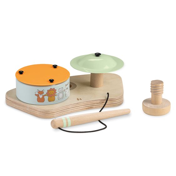 Hauck Gioco Play Tray Play Drums S - per seggiolone Alpha+, Beta+ e Arketa - Strumenti musicali