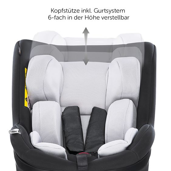 Hauck Reboard child seat iPro Kids - i-Size (up to 4 years) incl. seat reducer and reclining position - Caviar