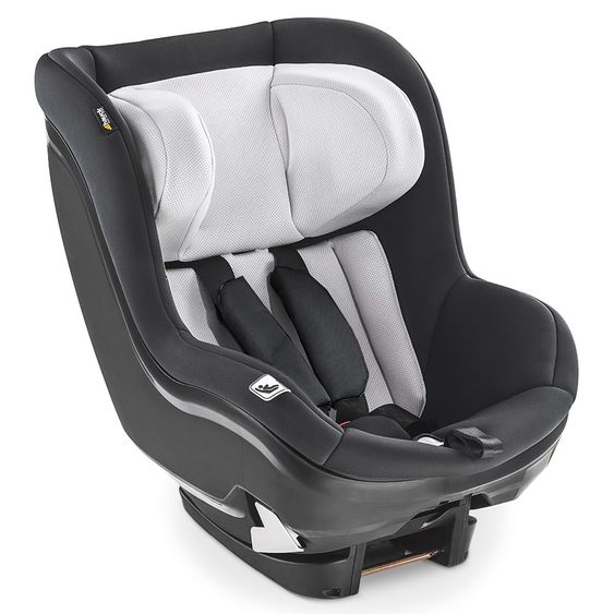 Hauck Reboard Kindersitz iPro Kids inkl. Isofix Basis iPro Base - i-Size (bis 4 Jahre) inkl. Sitzverkleinerer - Caviar