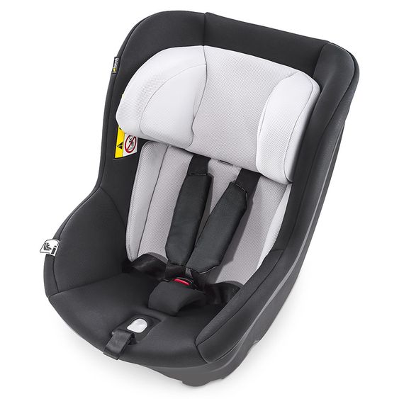 Hauck Reboard Kindersitz iPro Kids inkl. Isofix Basis iPro Base - i-Size (bis 4 Jahre) inkl. Sitzverkleinerer - Caviar