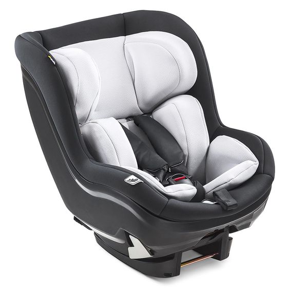 Hauck Reboard Kindersitz iPro Kids inkl. Isofix Basis iPro Base - i-Size (bis 4 Jahre) inkl. Sitzverkleinerer - Caviar