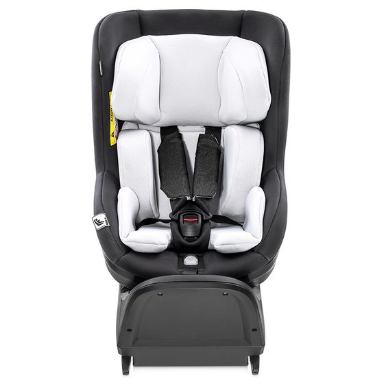 Hauck Reboard Kindersitz iPro Kids inkl. Isofix Basis iPro Base - i-Size (bis 4 Jahre) inkl. Sitzverkleinerer - Caviar