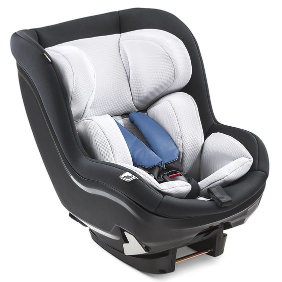 Hauck Reboard Kindersitz iPro Kids inkl. Isofix Basis iPro Base - i-Size (bis 4 Jahre) inkl. Sitzverkleinerer - Denim