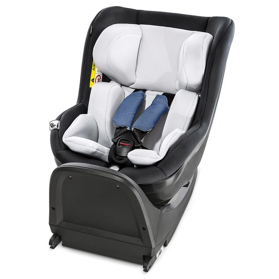 Hauck Reboard Kindersitz iPro Kids inkl. Isofix Basis iPro Base - i-Size (bis 4 Jahre) inkl. Sitzverkleinerer - Denim