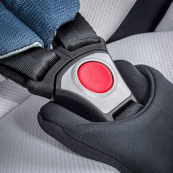 Hauck Reboard Kindersitz iPro Kids inkl. Isofix Basis iPro Base - i-Size (bis 4 Jahre) inkl. Sitzverkleinerer - Denim