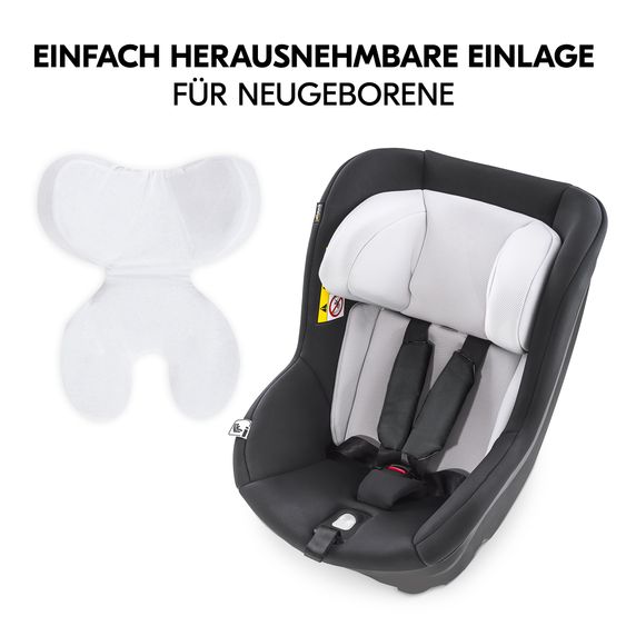 Hauck Reboard del seggiolino iPro Kids con base Isofix iPro Base e copertina estiva - i-Size (fino a 4 anni) con riduttore di seduta - Caviar