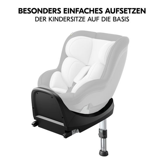 Hauck Reboard del seggiolino iPro Kids con base Isofix iPro Base e copertina estiva - i-Size (fino a 4 anni) con riduttore di seduta - Caviar
