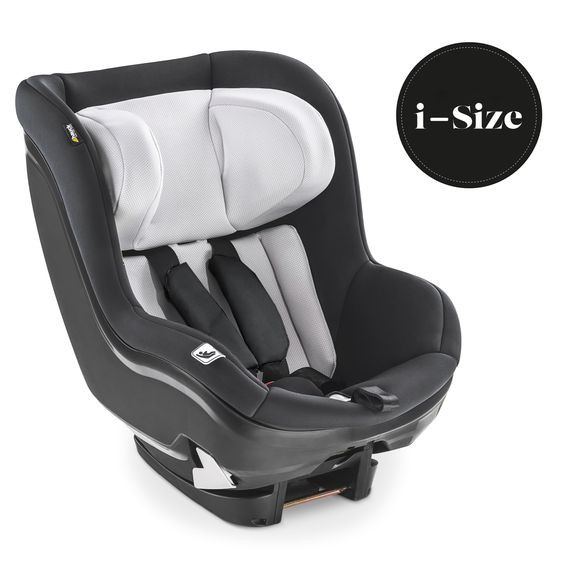 Hauck Reboard del seggiolino iPro Kids con base Isofix iPro Base e copertina estiva - i-Size (fino a 4 anni) con riduttore di seduta - Caviar