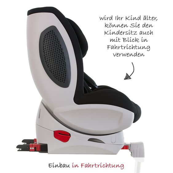 Hauck Reboard-Kindersitz Varioguard Plus inkl. Isofix Basis - Black-Black