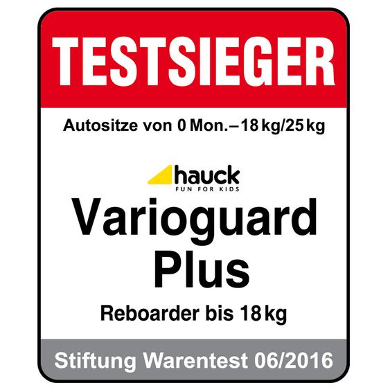 Hauck Reboard-Kindersitz Varioguard Plus inkl. Isofix Basis - Black-Black