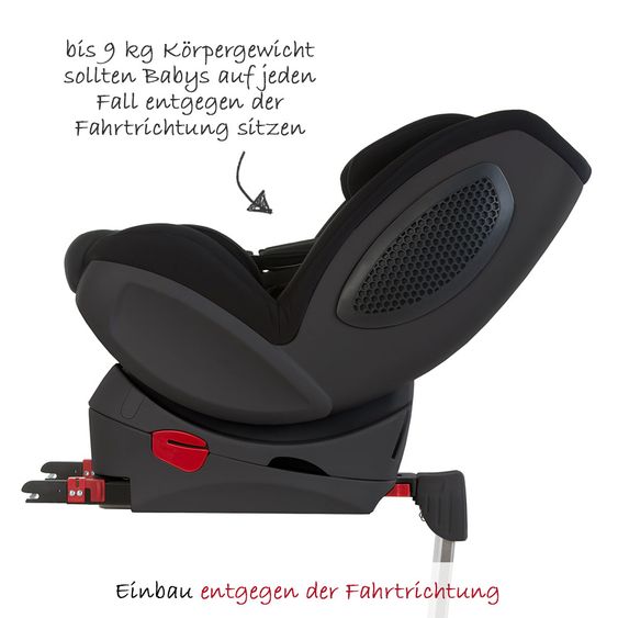 Hauck Reboard-Kindersitz Varioguard Plus inkl. Isofix Basis - Black-Black Edition