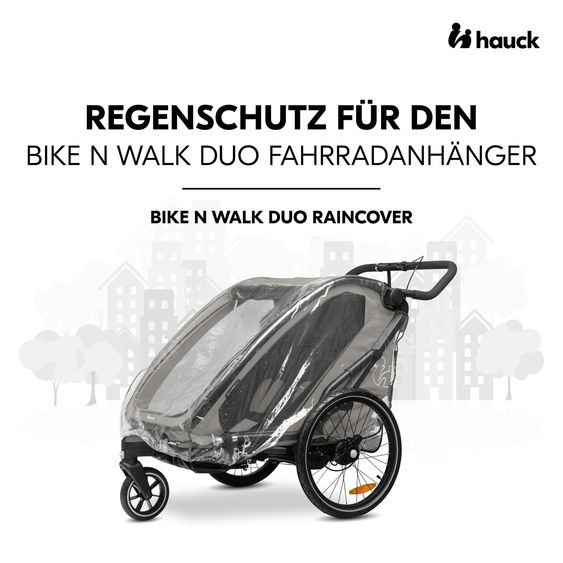 Hauck Regenschutz für Fahrradanhänger Bike N Walk Duo Raincover