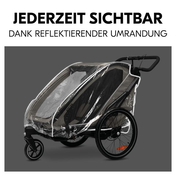 Hauck Regenschutz für Fahrradanhänger Bike N Walk Duo Raincover