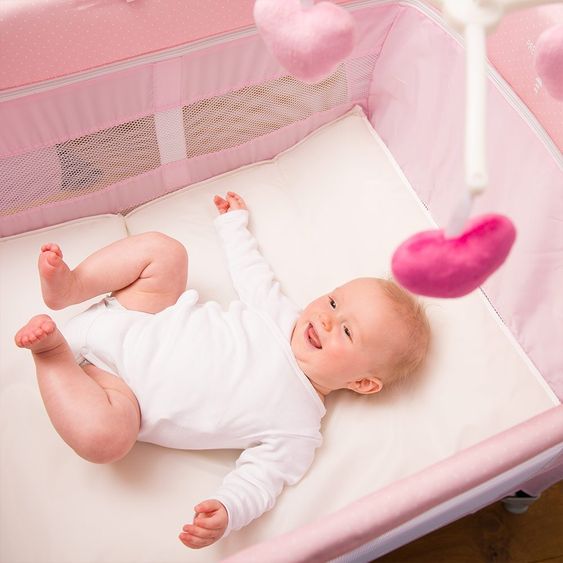 Hauck Reisebett Babycenter - Birdie Grey