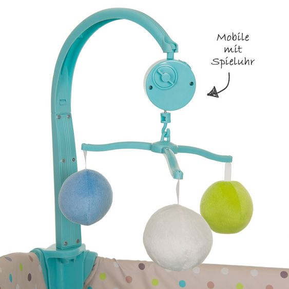 Hauck Travel cot baby center - Multi Dots Sand