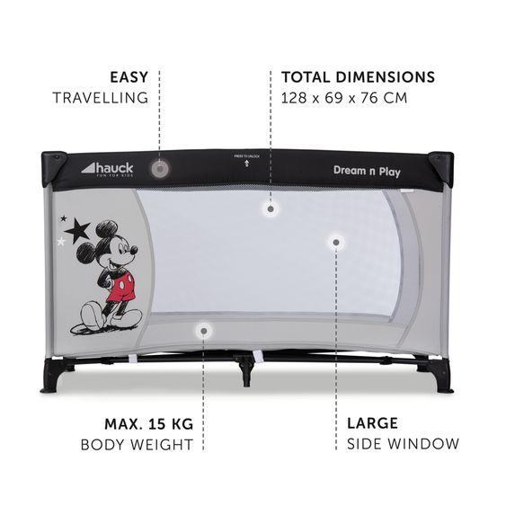 Hauck Reisebett Dream N Play - Mickey Stars