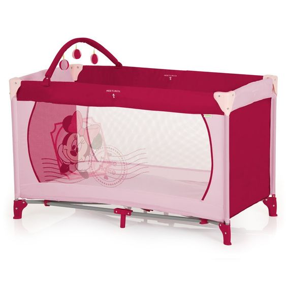 Hauck Reisebett Dream'n Play mit Spielbügel - Minnie Mouse Pink
