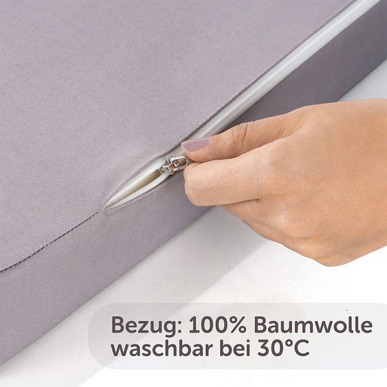 Hauck Reisebett Dream'n Play Plus - Sparset inkl. Matratze und Insektenschutz - Beige Grey