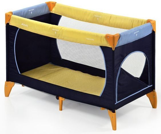Hauck Reisebett Dream´n Play Plus - Yellow Blue Navy