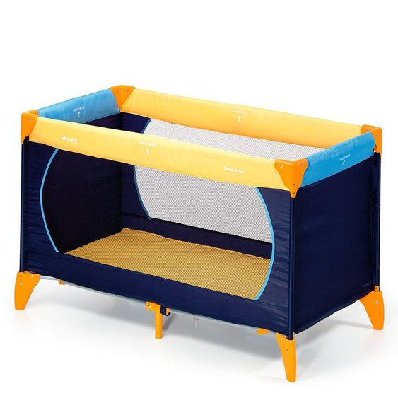 Hauck Reisebett Dream'n Play - Yellow Blue Navy