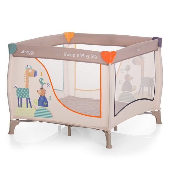 Hauck Reisebett & Laufgitter Sleep n Play SQ - 90 x 90 cm - Animals