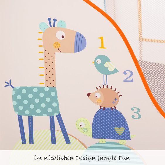 Hauck Reisebett & Laufgitter Sleep n Play SQ - 90 x 90 cm - Animals