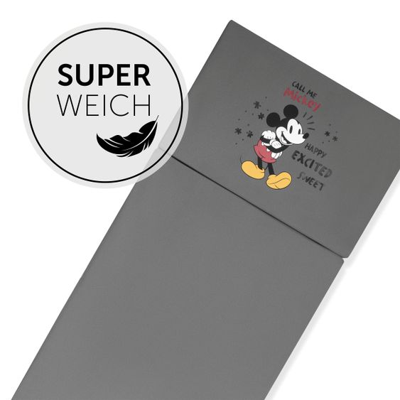 Hauck Travel cot mattress Sleeper 60 x 120 cm - Disney - Mickey Mouse Grey