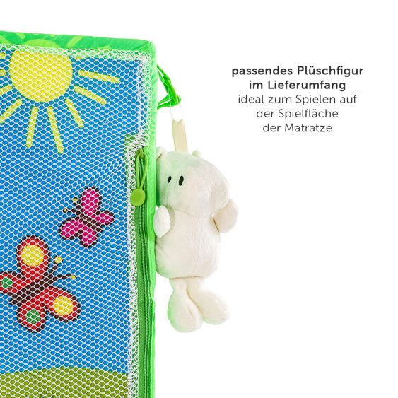 Hauck Reisebett-Matratze Sleeper 60 x 120 cm - Hippo Green