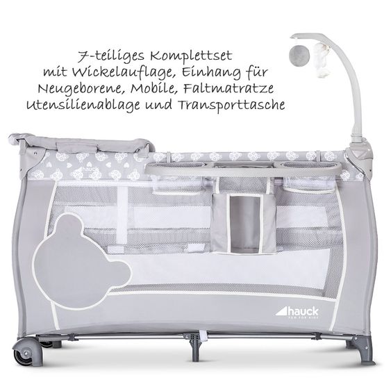 Hauck Reisebett-Set Babycenter - Teddy Grey