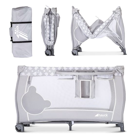 Hauck Reisebett-Set Babycenter - Teddy Grey